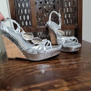 Diba metallic wedge sandals